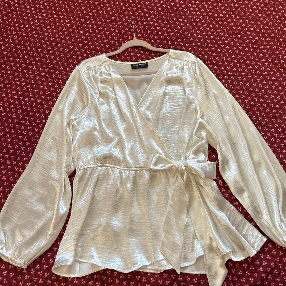 Lane Bryant Shimmering Wrap Blouse